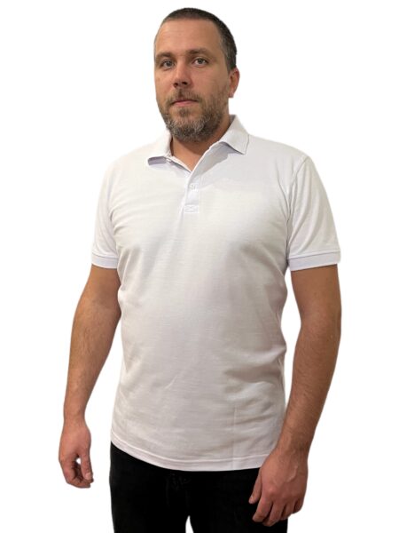 Рубашка поло белая мужская