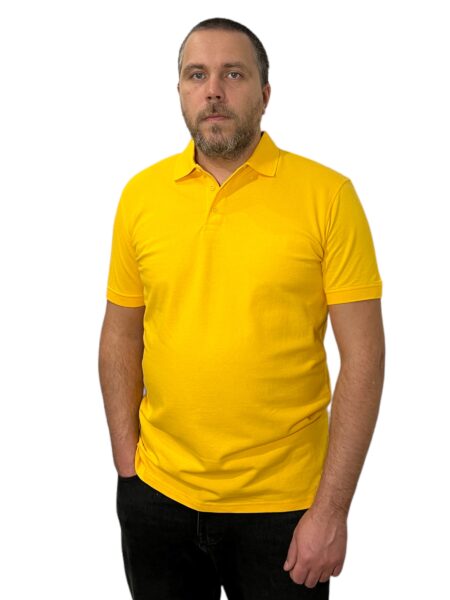 Рубашка поло желтая мужская