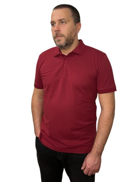 Рубашка поло бордовая мужская
